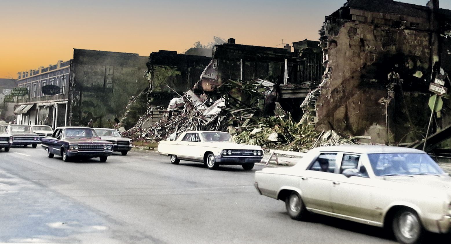Detroit post riot damage 1967