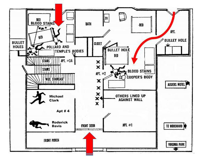 Algiers Motel annex layout Detroit riots 1967