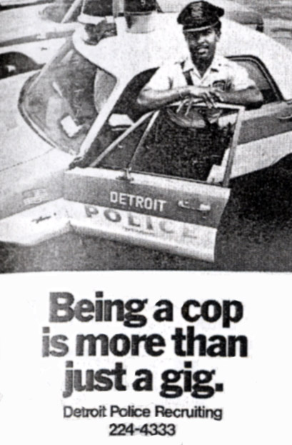 Detroit Police Department recruiting poster 1972