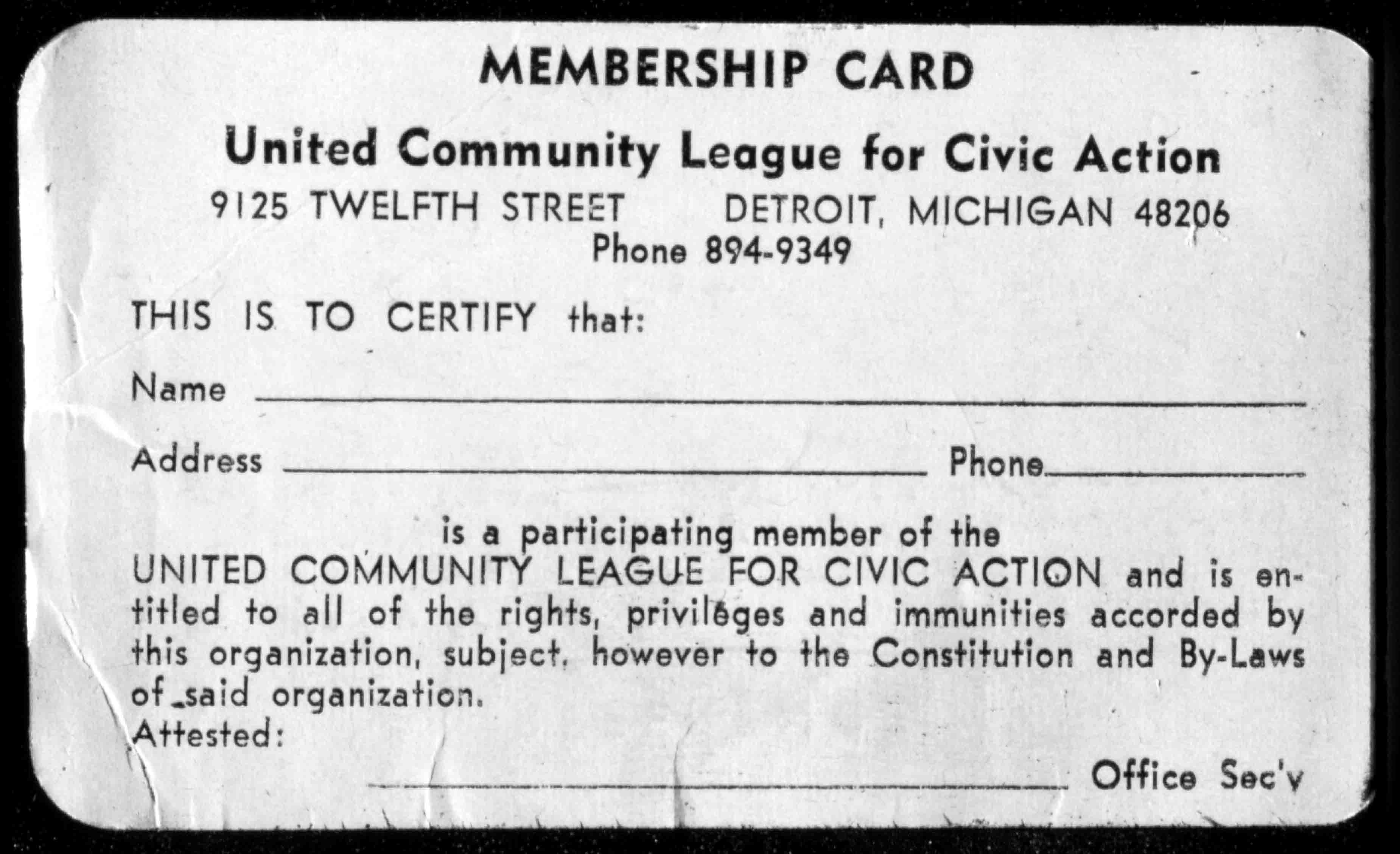 Economy Printing, United Community League for Civic Action, 1967 Detroit riots