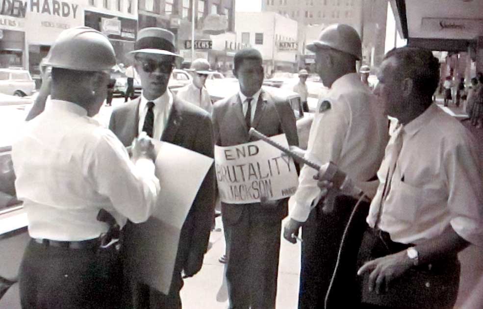 Medgar Evers; protesting