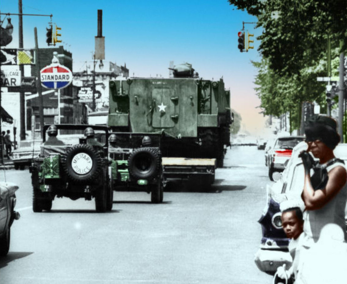 National Guard pulls out of Detroit July 1967