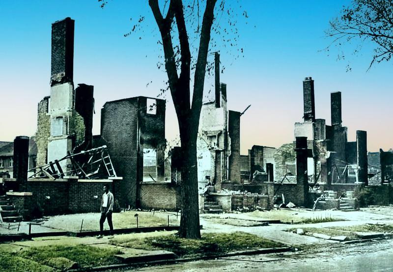  1967 Detroit riot damage