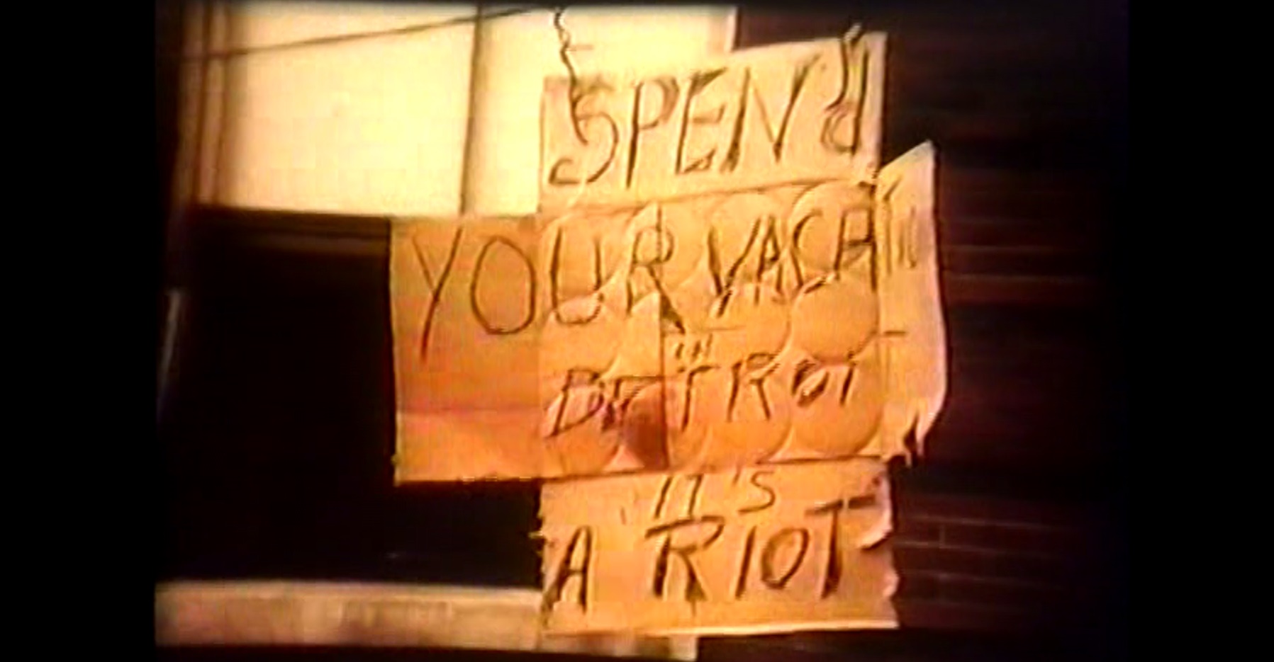 Detroit riot 1967; sign