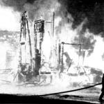 
The new front line was now manned by an army of weary firemen who steeled themselves to quench the firestorm that threatened to engulf the entire city. Scenes like this seemed reminiscent of Dante’s Inferno:

    Through me the way into the suffering city
    Abandon every hope, yee who enter here.