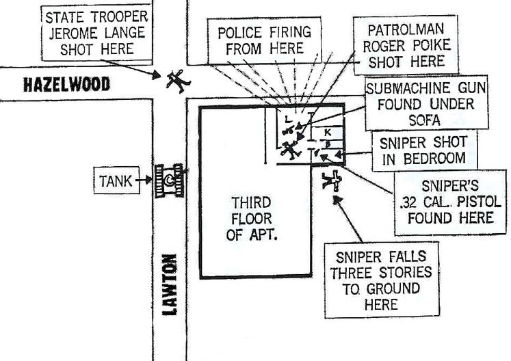 Detroit riot; sniper killed