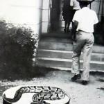 Blacks in Lowndes County faced a multitude of intimidations from whites. Here a black man going to register to vote is greeted by a well-placed rattle snake.